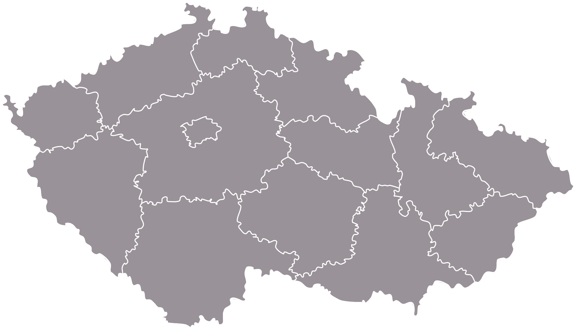 Mapa ČR OK Žaluzie